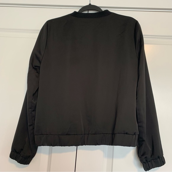 SOLD Divided Black Embroidered size M Bomber style sweater - Picture 7 of 7